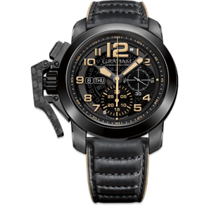 Graham Chronofighter Steel Black PVD Grey Dial Watch