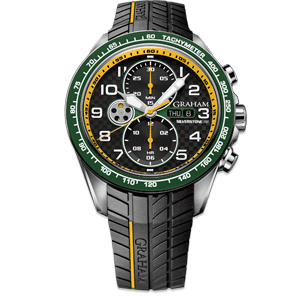 Graham Silverstone RS Racing Green Bezel Watch