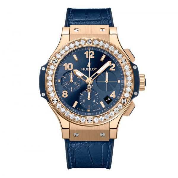 Hublot Big Bang Gold Blue Diamonds Watch