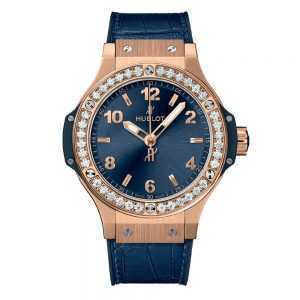 Hublot Big Bang Gold Blue Diamonds Watch