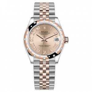 Rolex Datejust 31mm Rose Gold Steel Rose Dial Ladies Watch