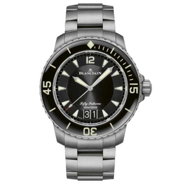 Blancpain Fifty Fathoms Grande Date 45mm Black Dial Watch