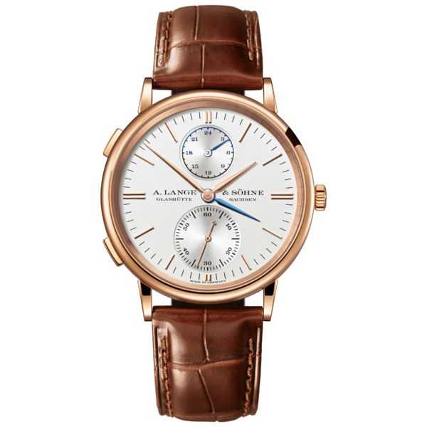 A. Lange & Söhne Saxonia Dual Time Silver Dial Rose Gold