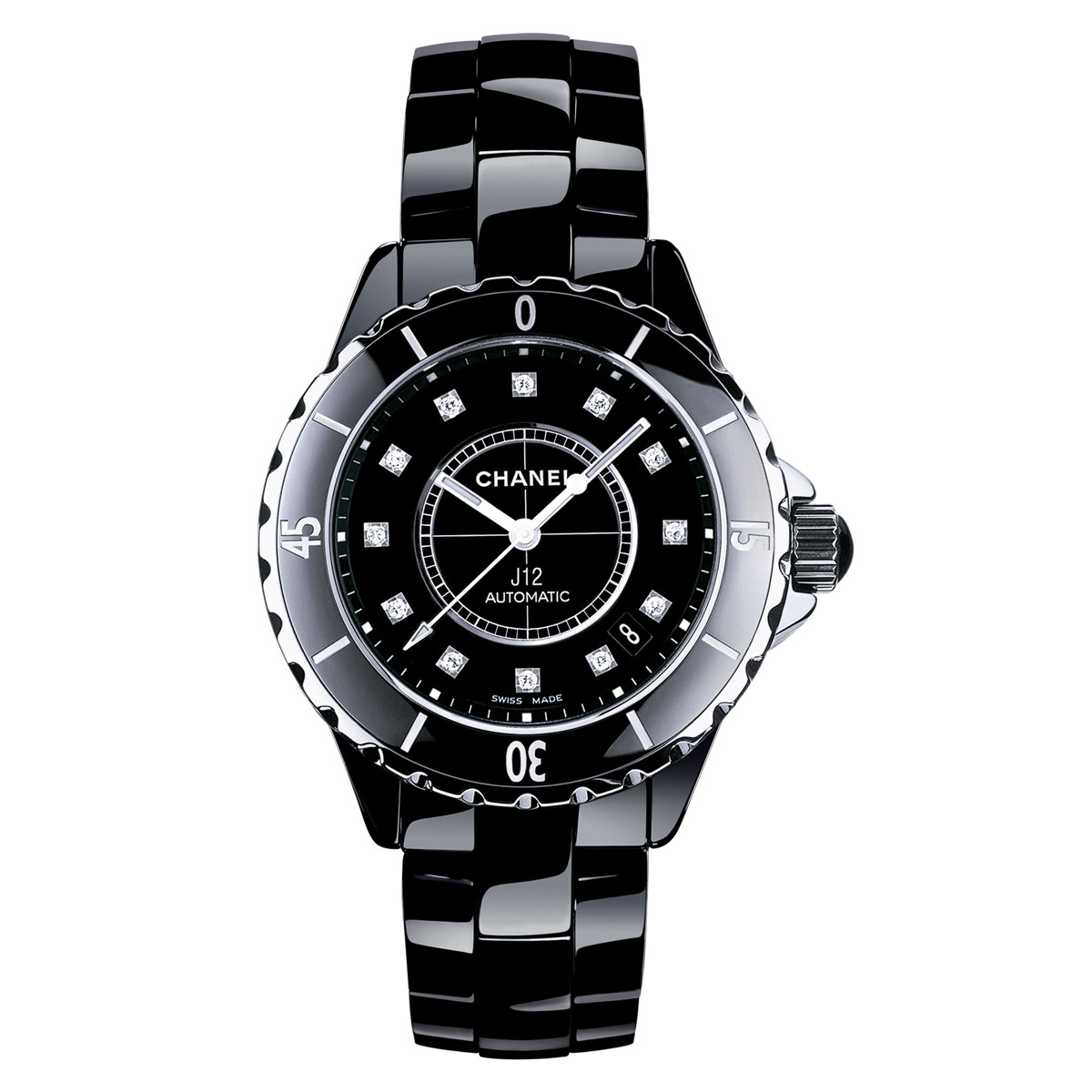 Chanel Superleggera Black Ceramic Chronograph Men's Watch H2039 - Watches,  J12 - Jomashop