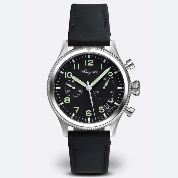 Breguet Type 20 Chronographe 2057 Black Stainless Steel Watch