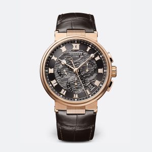 Breguet Marine Chronograph 5527 Brown 18K Rose Gold Watch