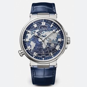 Breguet Marine Hora Mundi 5557 Blue 18K White Gold Watch