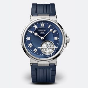Breguet Marine Tourbillon 5577 Blue Platinum Watch