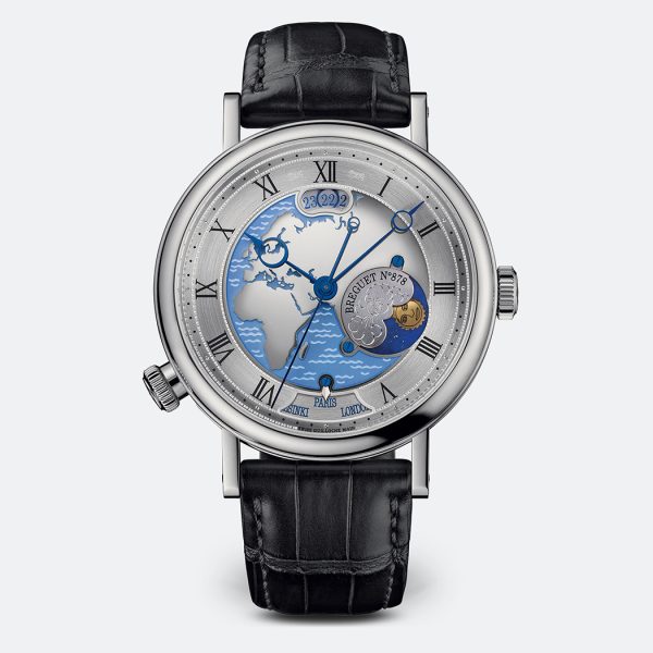 Breguet Classique Hora Mundi 5717 Silver Platinum Watch