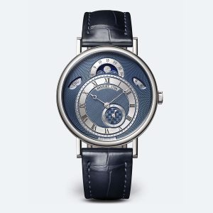 Breguet Classique Calendrier 7337 Blue 18K White Gold Watch