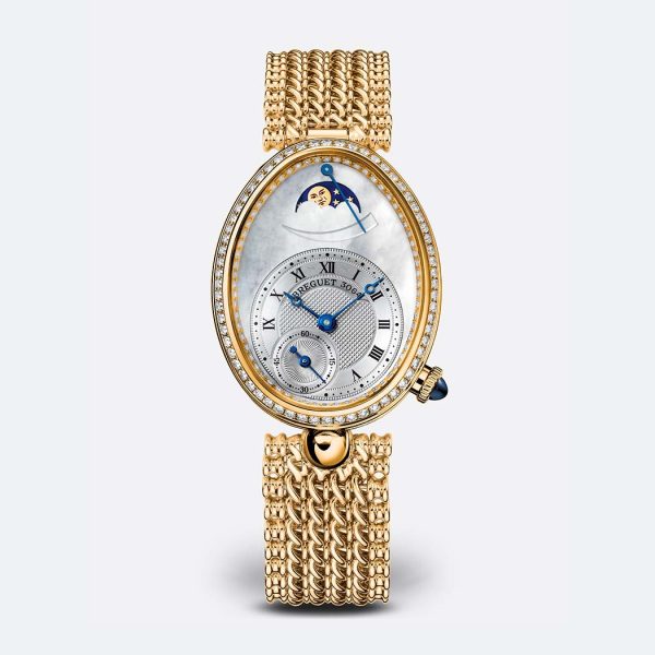 Breguet Reine de Naples 8908 Silver 18K Yellow Gold Watch