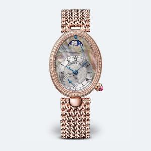 Breguet Reine de Naples 8908 Silver 18K Rose Gold Watch