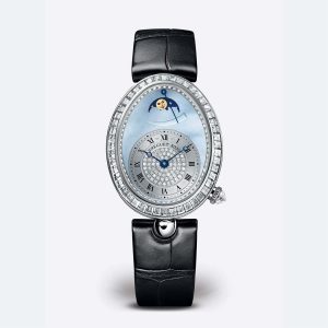 Breguet Reine de Naples 8909 Silver 18K White Gold Watch