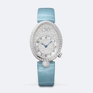 Breguet Reine de Naples 8938 Silver 18K White Gold Watch