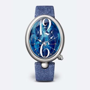 Breguet Reine de Naples 8967 Blue Stainless Steel Watch