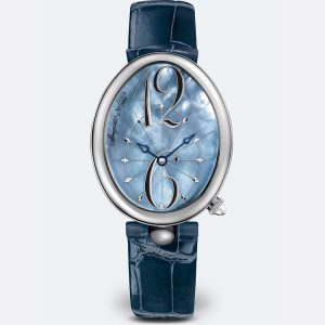 Breguet Reine de Naples 8967 Blue Stainless Steel Watch