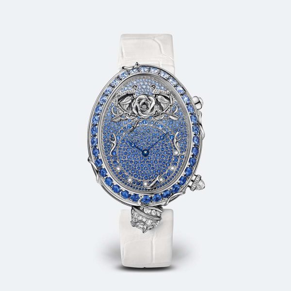 Breguet Reine de Naples 8973 Blue 18K White Gold Watch