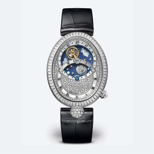 Breguet Reine de Naples Jour/Nuit 8999 Silver 18K White Gold Watch