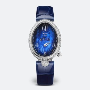Breguet Reine de Naples 9835 Blue 18K White Gold Watch