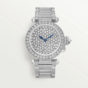 Cartier Pasha de Cartier Serti Vibrant Silver 18K White Gold Watch