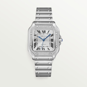 Cartier Santos De Cartier Medium Silver Stainless Steel Watch