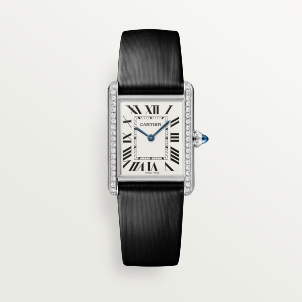 Cartier Tank Must Large Silvered Stainless Steel Watch