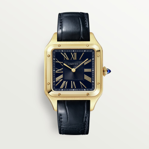 Cartier Santos Dumont Large Blue 18K Yellow Gold Watch