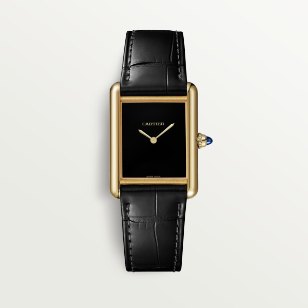 Cartier Tank Louis Cartier Medium Black 18K Yellow Gold Watch