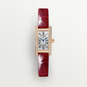 Cartier Tank Américaine Mini Silvered 18K Rose Gold Watch