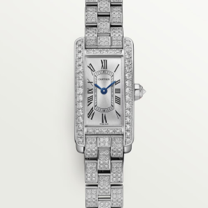 Cartier Tank Américaine Mini Silvered 18K White Gold Watch