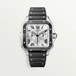 Cartier Santos Dumont Chronograph Extra-Large Silver Stainless Steel Watch