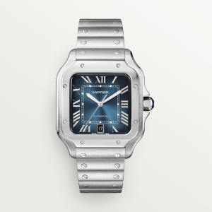Cartier Santos de Cartier Large Blue Stainless Steel Watch