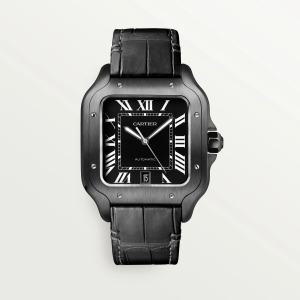 Cartier Santos de Cartier Large Black Stainless Steel Watch