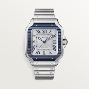 Cartier Santos De Cartier Large Grey Stainless Steel Watch