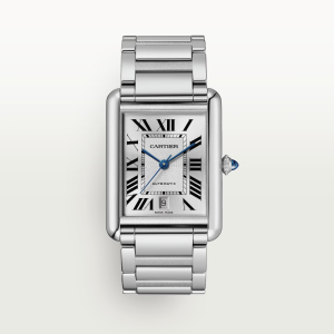 Cartier Tank Must Extra-Large Silvered Stainless Steel Watch