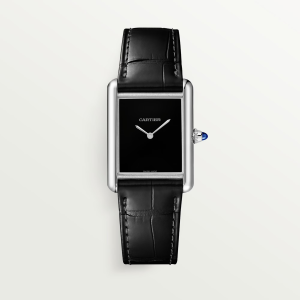Cartier Tank Must De Cartier Large Black Stainless Steel Watch
