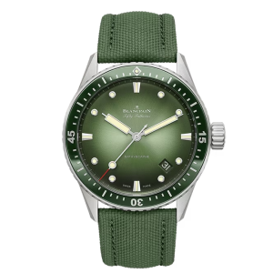 Blancpain Fifty Fathoms Bathyscaphe Green Dial Stainless Steel Watch