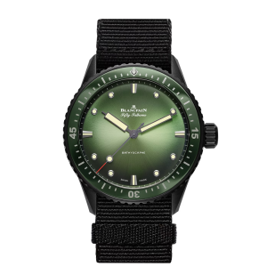 Blancpain Fifty Fathoms Bathyscaphe Limited Edition Mokarran Green Dial Ceramic Watch