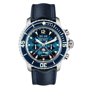 Blancpain Fifty Fathoms Chronographe Flyback Quantième Complet Blue Dial Stainless Steel Watch