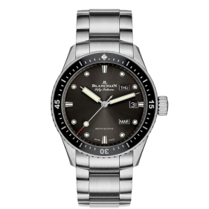 Blancpain Fifty Fathoms Bathyscaphe Quantième Annuel Grey Dial Stainless Steel Watch