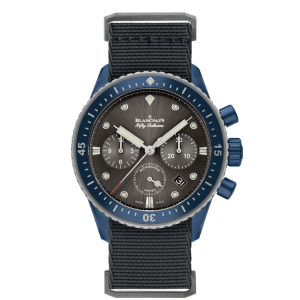 Blancpain Fifty Fathoms Bathyscaphe Chronographe Flyback Ocean Commitment Grey Dial Ceramic Watch