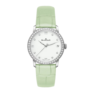 Blancpain Villeret Women Date White Dial Stainless Steel Watch