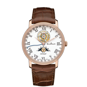 Blancpain Villeret Carrousel Phases de Lune White Dial Red Gold Watch