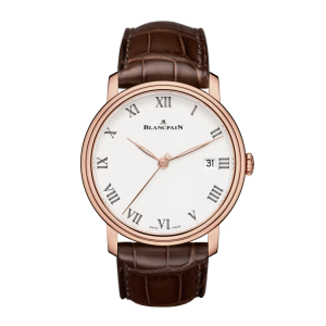Blancpain Villeret 8 Jours White Dial Red Gold Watch