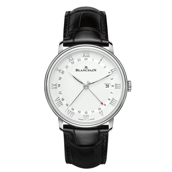 Blancpain Villeret GMT Date White Dial Stainless Steel Watch