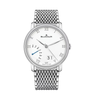 Blancpain Villeret Grande Date Jour Rétrograde White Dial Stainless Steel Watch