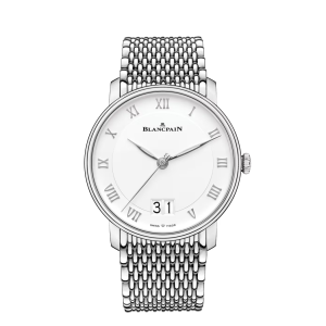 Blancpain Villeret Grande Date White Dial Stainless Steel Watch