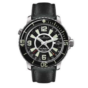 Blancpain Fifty Fathoms 500 Fathoms GMT Black Dial Titanium Watch