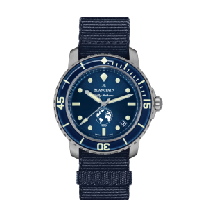 Blancpain Fifty Fathoms Ocean Commitment III Blue Dial Stainless Steel Watch