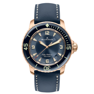 Blancpain Fifty Fathoms Automatique Blue Dial Red Gold Watch